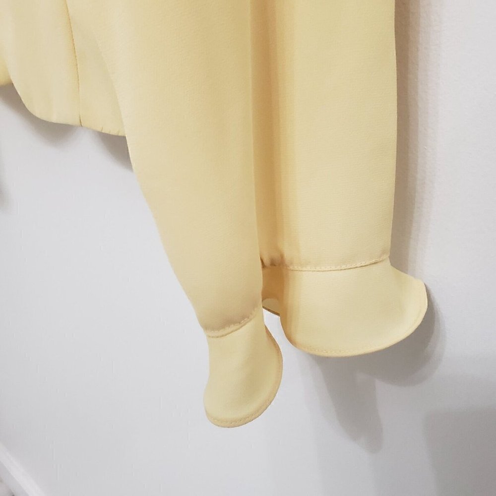 Pendleton Yellow Ruffle Button Down Blouse Minimalist Sz 6 - Picture 4 of 6